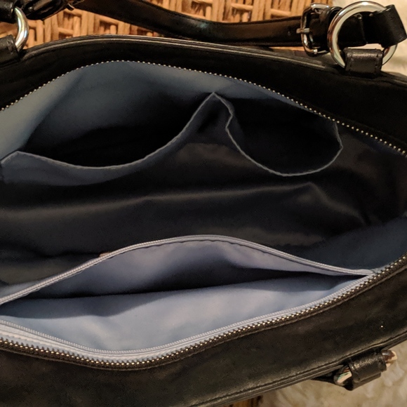 Coach Black Leather Shoulder Tote - Picture 6 of 8